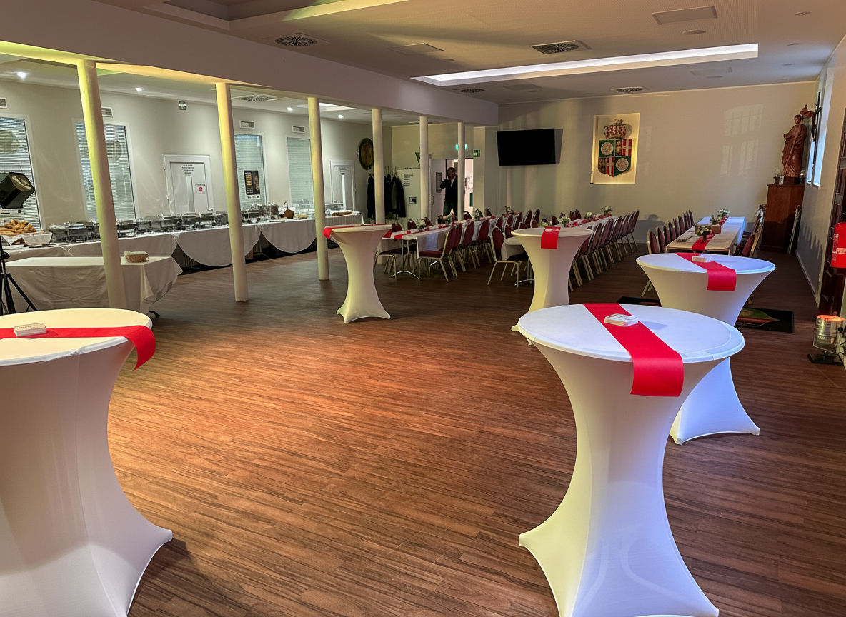 Scheibendamm Saal mit Stehtischen